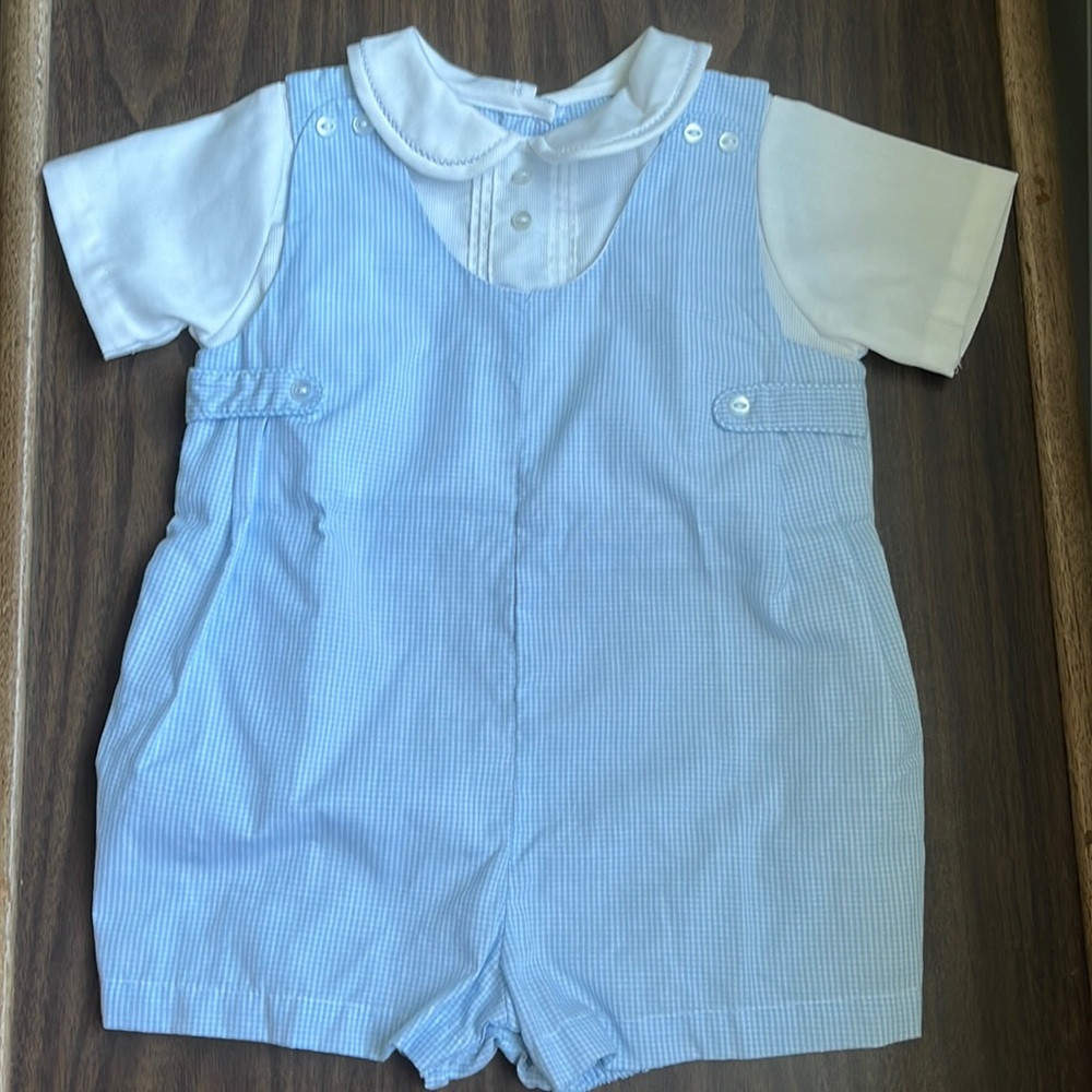 Petit Ami adorable collared baby boy shortall one piece. Never worn!